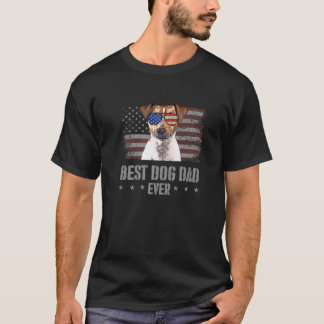 Rat Terrier Best Dog Dad Ever Retro USA American F T Shirt
