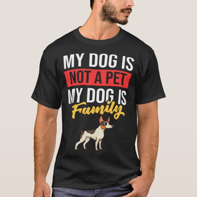 Rat Terrier Dog Puppies Owner T Shirt (Framsida)