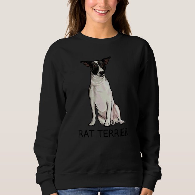 Rat Terrier Galen Hund T Shirt (Framsida)