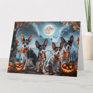 Rat Terrier Halloween Kuslig Kort