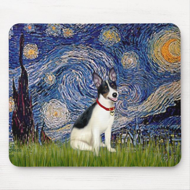 Rat Terrier - Stjärnkväll Musmatta (Framsidan)