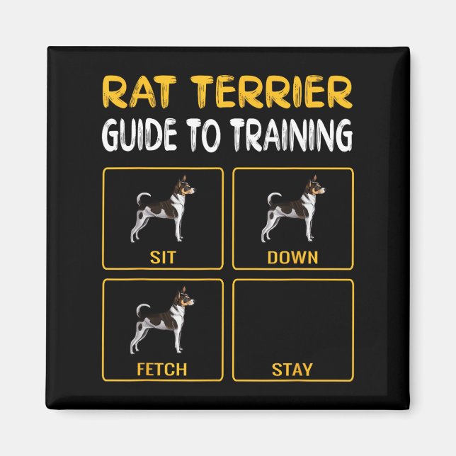 Rat Terriers Ägarpresent Hund Tematisk Magnet (Framsidan)