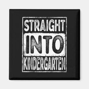 Räta linjen in i förskolan retro tillbaka till sko magnet