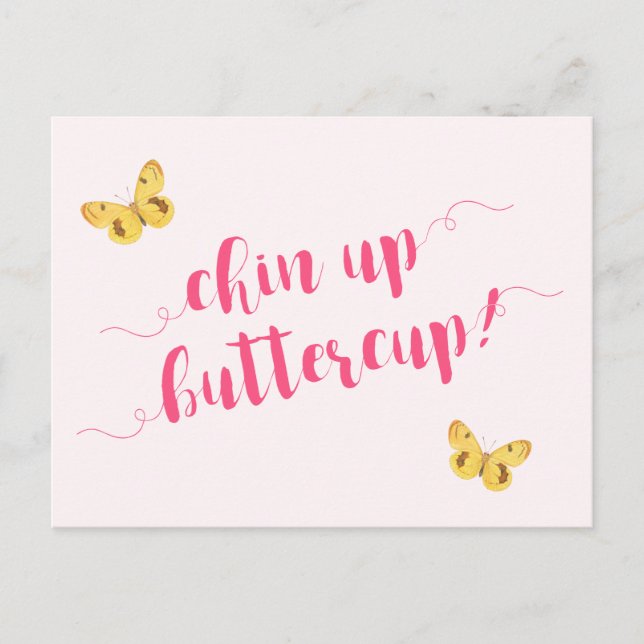 Räta på ryggen smörblomma! Motivational Quote Post Vykort (Framsida)