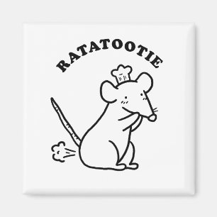 Rata tootie Cute Funny Animal Pun Quote Magnet