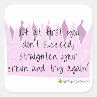 Räta upp dina Krona-klistermärken Fyrkantigt Klistermärke