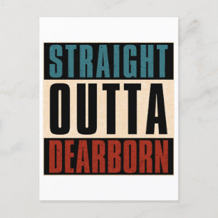Räta ut Dearborn Michigan MI Vykort