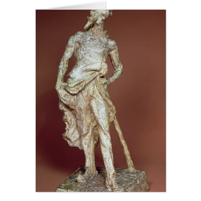 Ratapoil tonad murbrukskulptur hälsningskort (Framsidan)