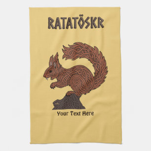 Ratatöskr, nordisk/viking ekorre kökshandduk