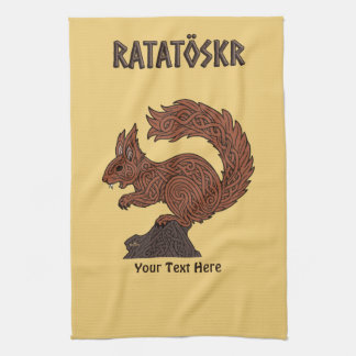 Ratatöskr, nordisk/viking ekorre kökshandduk