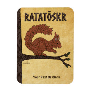 Ratatöskr, nordisk/viking ekorre magnet