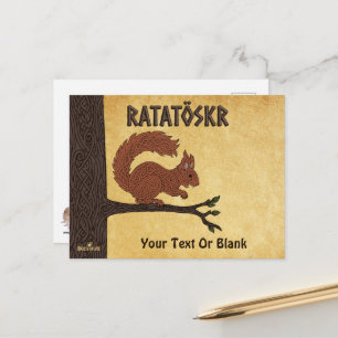 Ratatöskr, nordisk/viking ekorre vykort