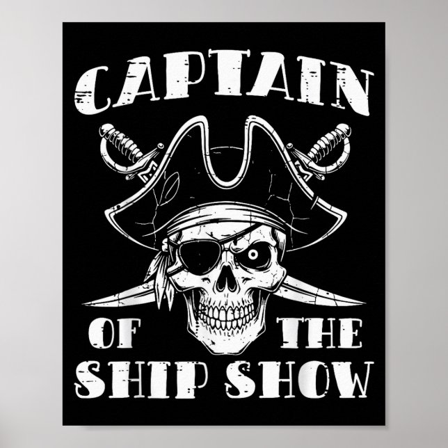 Rate Captain Of The Ship Show Funny Humor Pun Men  Poster (Framsidan)