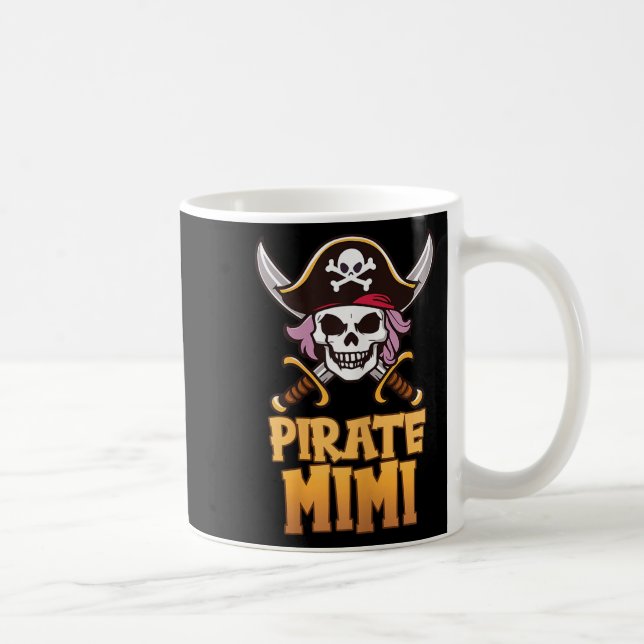 Rate Mimi Funny Captain Matching Grandma Halloween Kaffemugg (Höger)