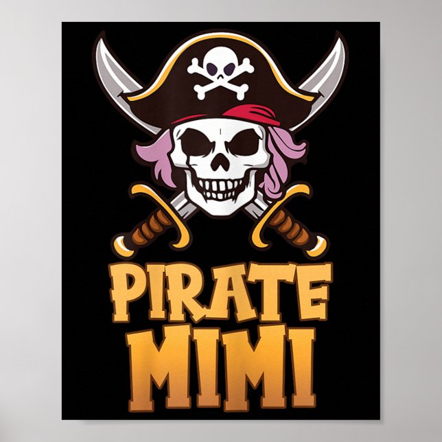 Rate Mimi Funny Captain Matching Grandma Halloween Poster (Framsidan)