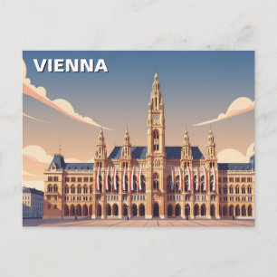 Rathaus Stadshus Wien Österrike Resa Vykort