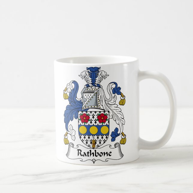Rathbone familjvapensköld kaffemugg (Höger)
