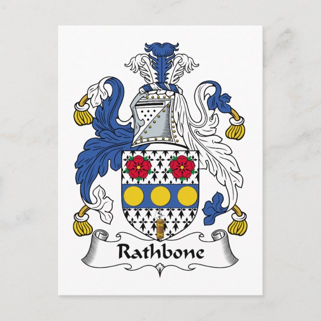 Rathbone Family Crest Vykort (Framsida)