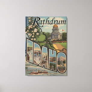 Rathdrum Idaho - stora brevplatser Canvastryck
