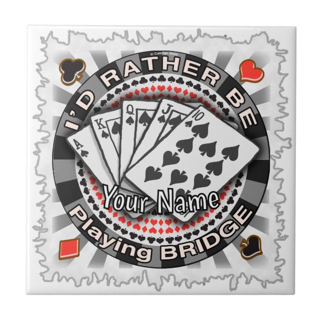 Rather Play Bridge Kakelplatta (Framsidan)
