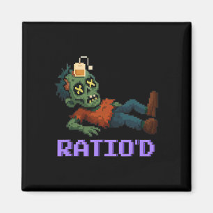 Ratio’d Pixelerad Zombie Gamer Teag Npc Halloween Magnet