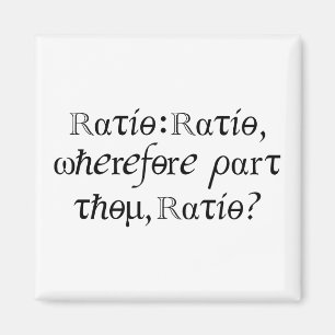 Ratio : Förhållande, varför delar du, Ratio! Magnet