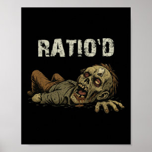 Ratio'd Teag-meme Rolig Zombie-Npc Ratioad Spelare Poster