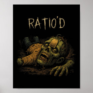 Ratio'd Teag-meme Rolig Zombie-Npc Ratioad Spelare Poster