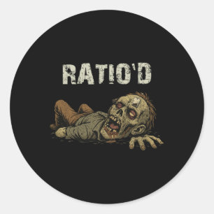Ratio'd Teag Meme Rolig Zombie Npc Ratioed Spelare Runt Klistermärke