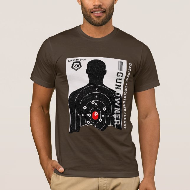 Rational Registered and Ready Gun Owner T Shirt (Framsida)