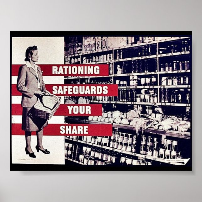 Rationering skyddar din  poster (Framsidan)