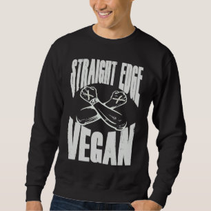 Rätkantad Vegan Anti Drog Punk Lång Ärmad Tröja