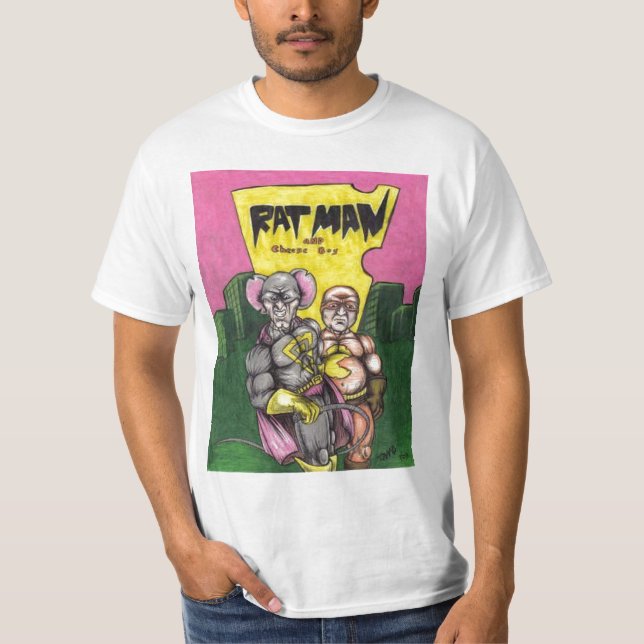 ratman- och ostpojke tee shirt (Framsida)