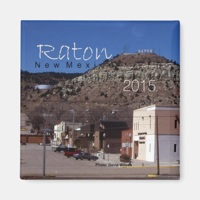 Raton New mexico USA State Souvenir Fridge Magnet (Framsidan)