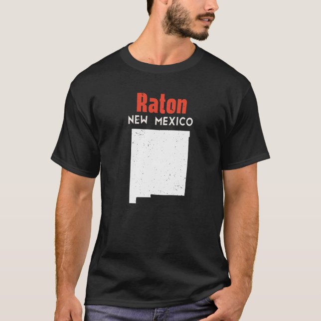 Raton USA State America Travel New Mexican New Mex T Shirt (Framsida)
