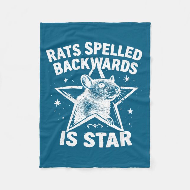 Rats Spelled Backwards Is Star  Fleecefilt (Framsidan)