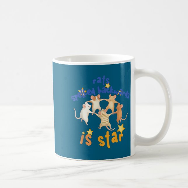 Rats Spelled Backwards Is Star Funny Rat Meme Rat  Kaffemugg (Höger)