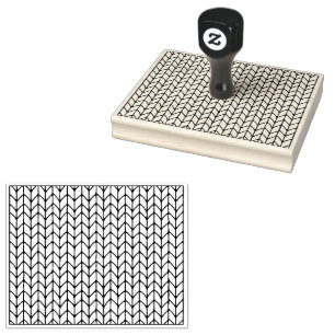 RÄTSTICKNING 4"x5" Gummistämpel / Horisontell Stämpel