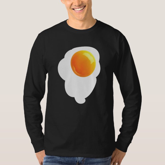 Rått ägg Knäckt hönsägg Äggvita Äggula Serum T Shirt (Framsida)