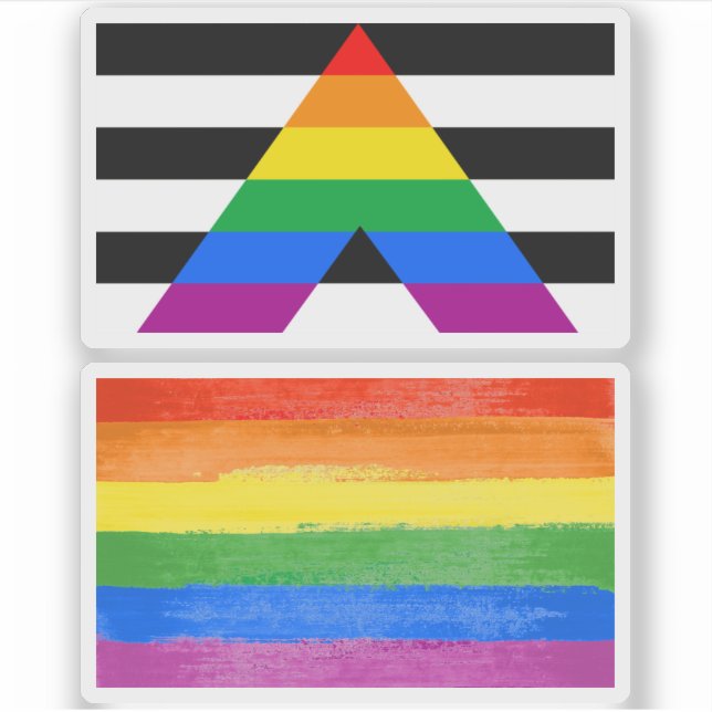 Rätt Allierad Flagga Klistermärken (Framsida)
