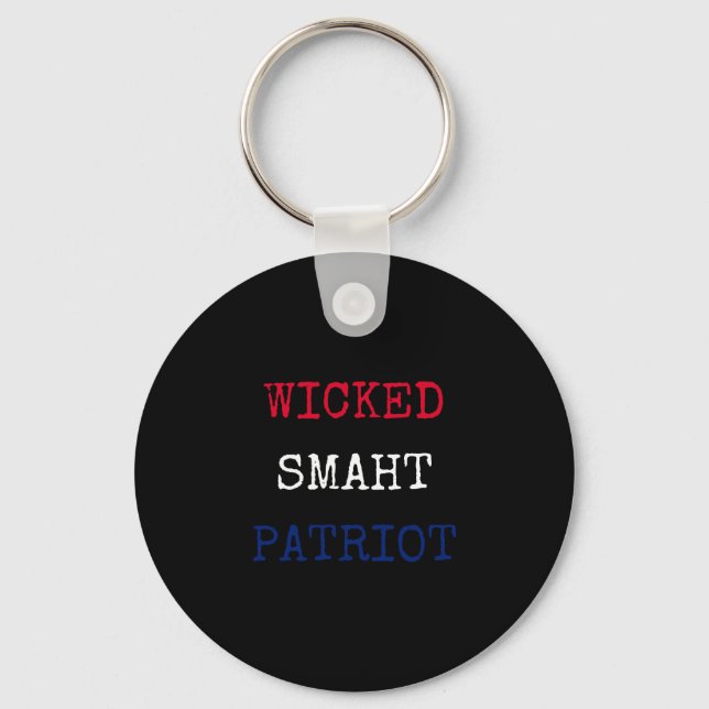 Rätt elak smart patriot rolig boston nyckelring (Framsida)