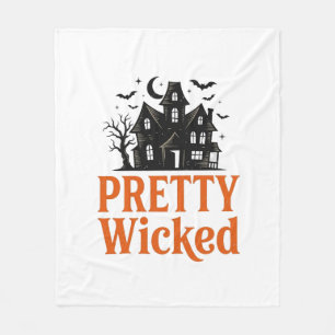 Rätt Elak Vintage Halloween Spökhus Tröja Fleecefilt