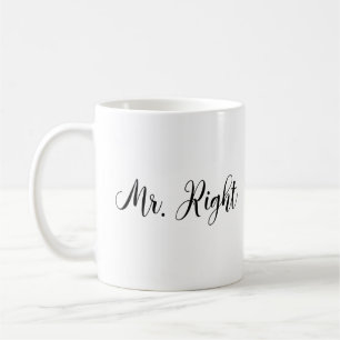 Rätt herr Bowtie Bröllop Pojkvän Kaffemugg