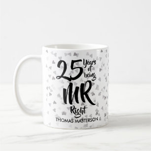 Rätt herr och fru Alltid rätt kul 25-årsjubileum Kaffemugg