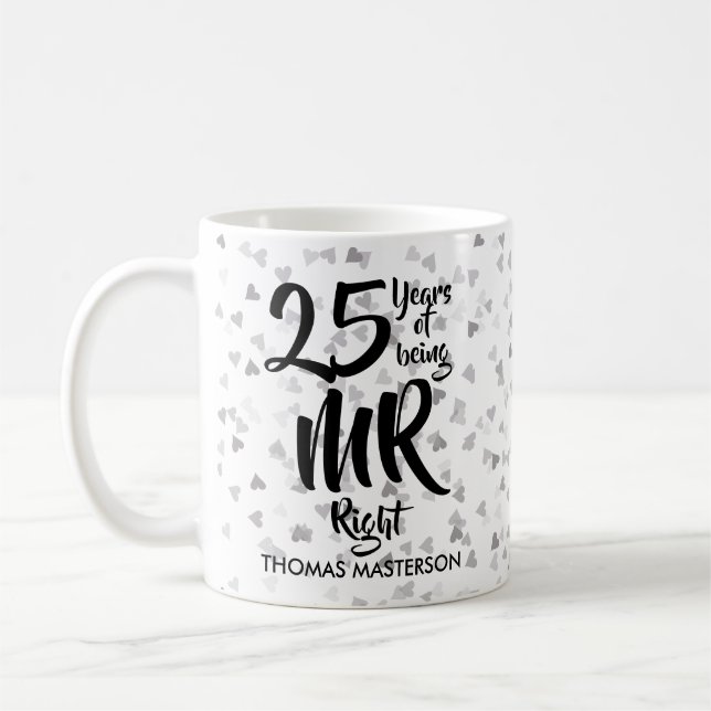 Rätt herr och fru Alltid rätt kul 25-årsjubileum Kaffemugg (Vänster)