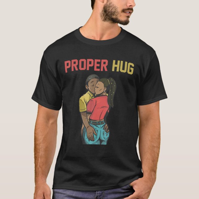 Rätt Hug I Kärlek, hennes knut, afrikansk amerikan T Shirt (Framsida)
