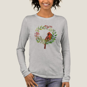 Rätt Klassisk Kardinalröd Fågel T Shirt