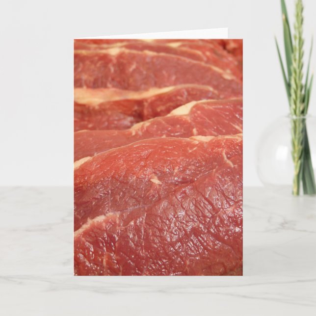 Rått kött kort (Framsida)