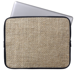 Rått Linen: Naturlig texturerad struktur. Laptop Fodral