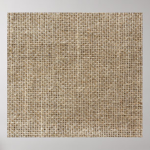 Rått Linen: Naturlig texturerad struktur. Poster